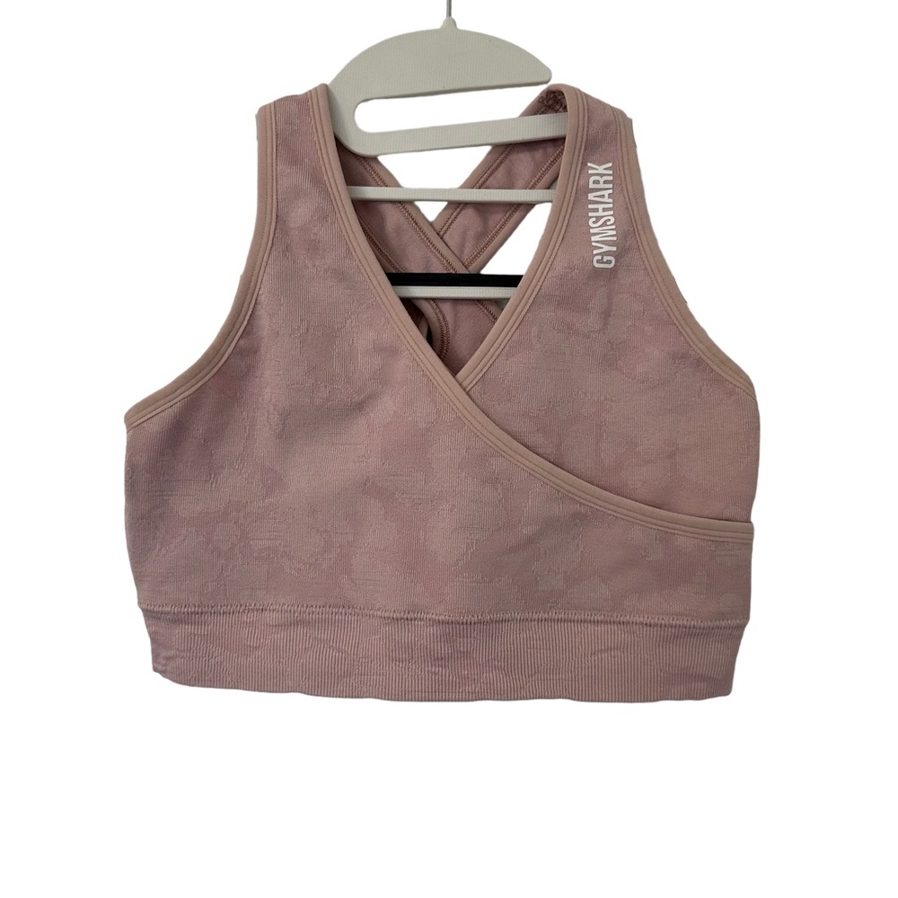 Gymshark Women’s Adapt Camo Seamless Sports Bra Criss Cross Med Support Size S
